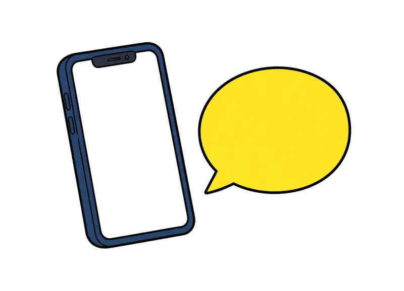 スマートフォンと吹き出しのアイコン